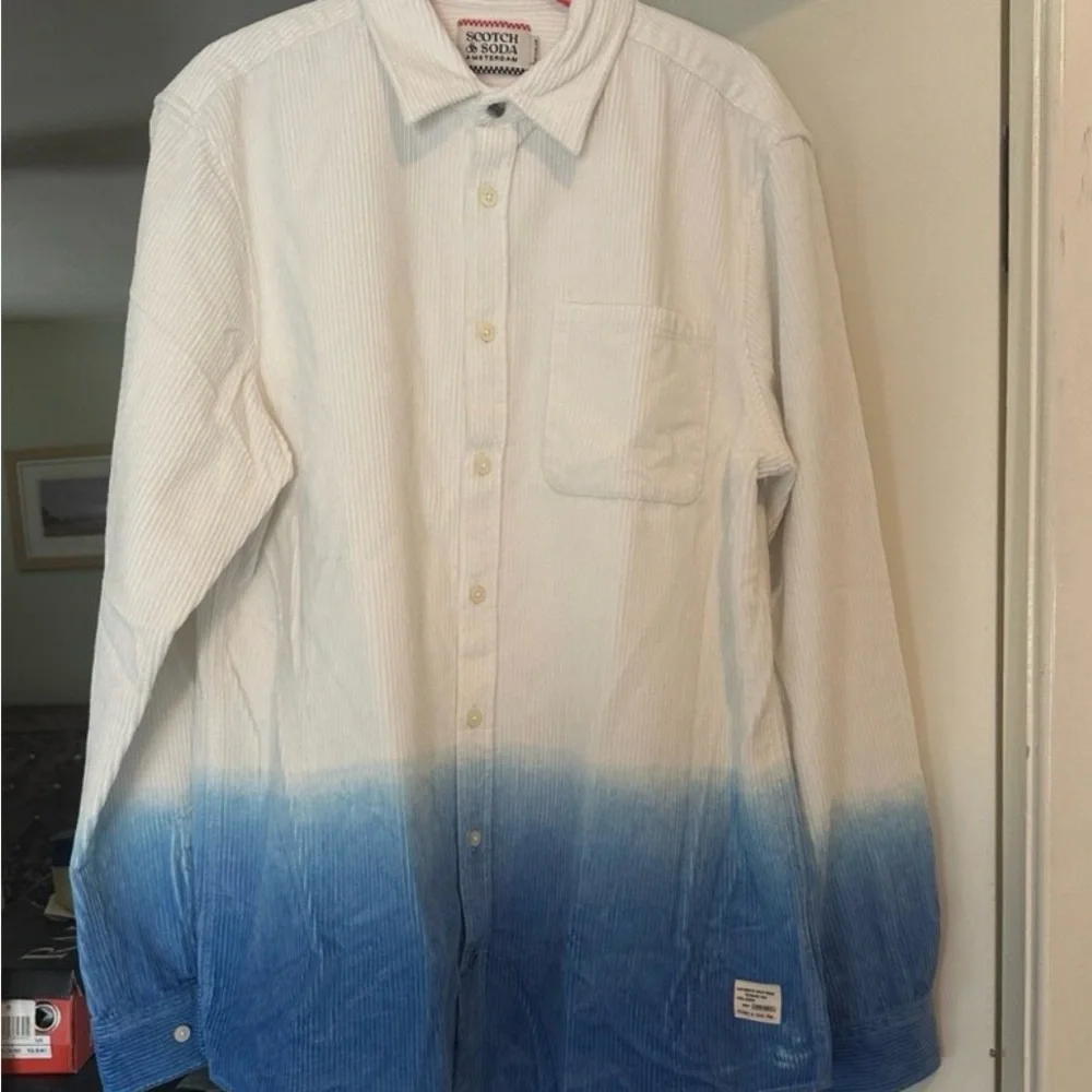 Scotch & Soda Dip Dye Corduroy Shirt — Size XL - Picture 5 of 5